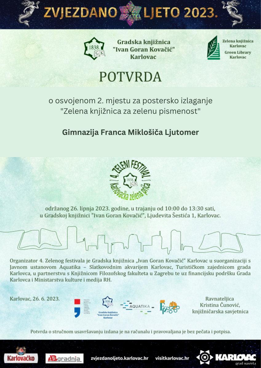 potvrda Gimnazija Franca Miklošiča